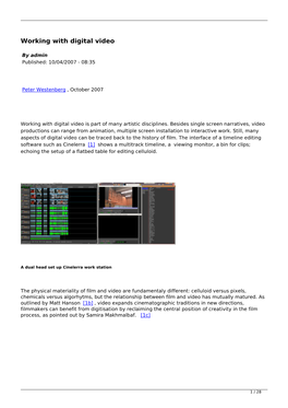 Working with Digital Video