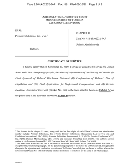 Case 3:16-Bk-02232-JAF Doc 188 Filed 09/16/19 Page 1 of 2