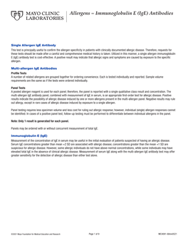 Allergens Immunoglobulin E (Ige) Antibodies