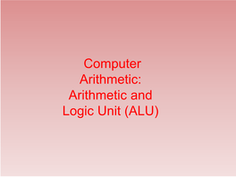 Arithmetic and Logic Unit (ALU)