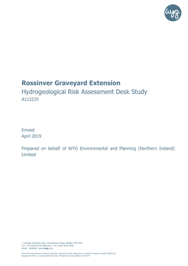 Rossinver Graveyard Extension Hydrogeological Risk Assessment Desk Study A112235