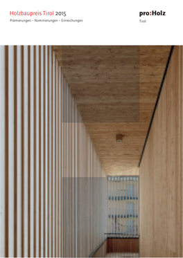 Broschüre Holzbaupreis Tirol 2015