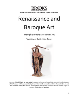 Renaissance and Baroque Art