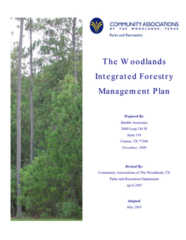 Forest Managment Plan Final Copy 7-16-03