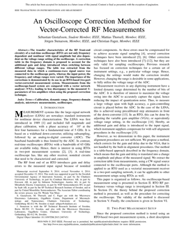An Oscilloscope Correction Method for Vector-Corrected RF Measurements