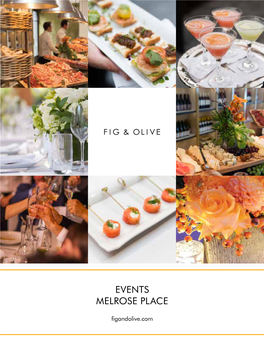 Melrose Place Events Brochure