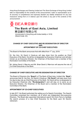 The Stock Exchange of Hong Kong Limited Takes No Responsibility For