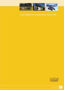 Rural Settlement Sustainability Study 2008