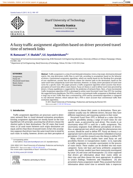 A Fuzzy Traffic Assignment Algorithm Based on Driver Perceived Travel Time of Network Links