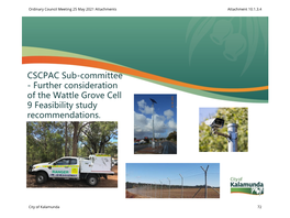 CSCPAC Sub-Committee - Further Consideration of the Wattle Grove Cell 9 Feasibility Study Recommendations