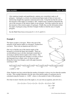 Applying the Polygon Angle