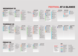 Festival at a Glance