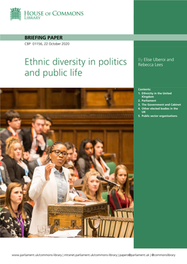Ethnic Diversity in Politics and Public Life