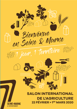 SALON INTERNATIONAL DE L'agriculture 22 FÉVRIER > 1ER MARS 2020 Métropole Du Grand Paris