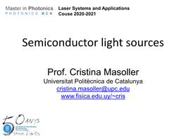 Semiconductor Light Sources