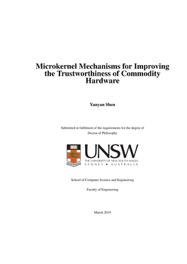 Microkernel Mechanisms for Improving the Trustworthiness of Commodity Hardware