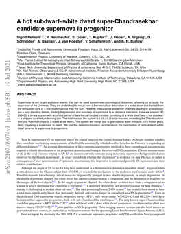 A Hot Subdwarf-White Dwarf Super-Chandrasekhar Candidate