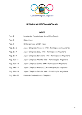 Historial Olímpico Angolano