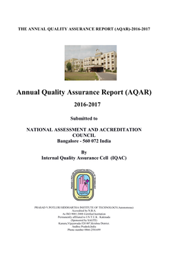 Annual Quality Assurance Report (AQAR)