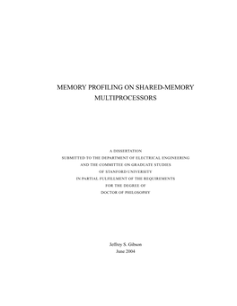 Memory Profiling on Shared-Memory Multiprocessors