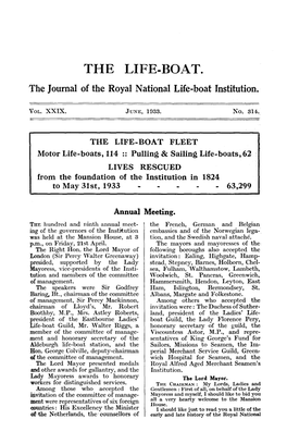 THE LIFE-BOAT. the Journal of the Royal National Life-Boat Institution