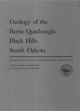 Geology of the Berne Quadrangle Black Hills South Dakota