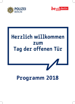 Programm 2018 Herzlich Willkommen Zum Tag Der Offenen