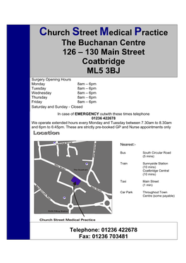 The Buchanan Centre 126 – 130 Main Street Coatbridge ML5