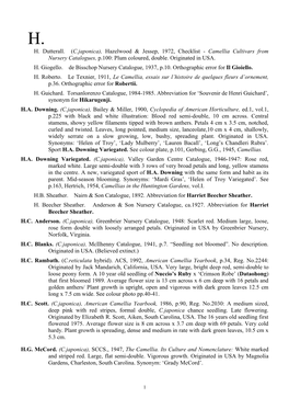 H. Dutterall. (C.Japonica), Hazelwood & Jessep, 1972, Checklist - Camellia Cultivars from Nursery Catalogues, P.100: Plum Coloured, Double