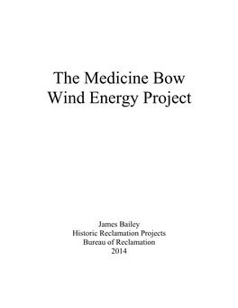 The Medicine Bow Wind Energy Project