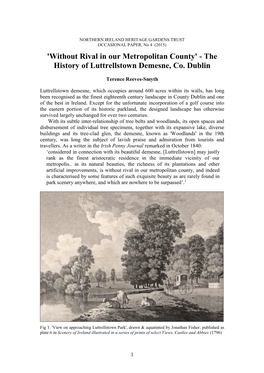 The History of Luttrellstown Demesne, Co. Dublin