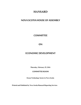 Economic Development Committee