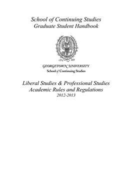 Georgetown University and the Master of Professional Studies Program