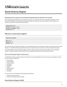 Social Science Degree