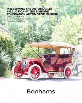 Preserving the Automobile: an Auction at the Simeone