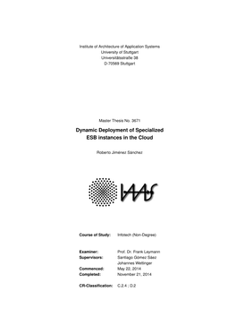 Dynamic Deployment of Specialized ESB Instances in the Cloud