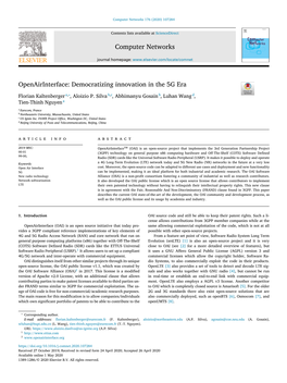 Openairinterface: Democratizing Innovation in the 5G Era