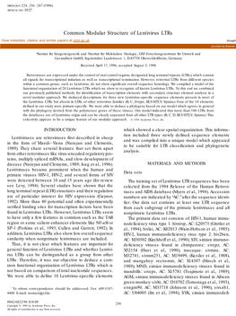 Common Modular Structure of Lentivirus Ltrs