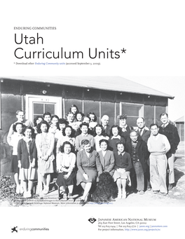 Utah Curriculum Units* * Download Other Enduring Community Units (Accessed September 3, 2009)
