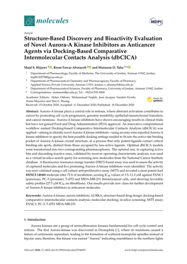 Structure-Based Discovery and Bioactivity Evaluation of Novel