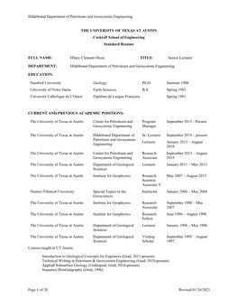 Hildebrand Department of Petroleum and Geosystems Engineering Page