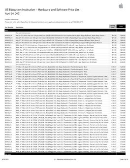 Apple US Education Price List