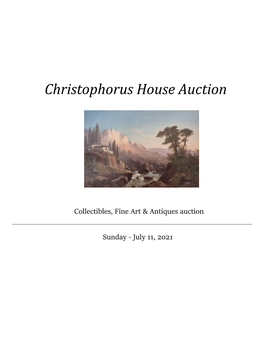 Christophorus House Auction
