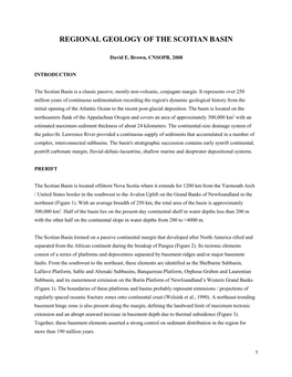 Regional Geology of the Scotian Basin