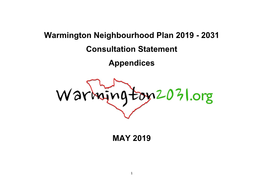 Warmington Neighbourhood Plan 2019 - 2031 Consultation Statement Appendices