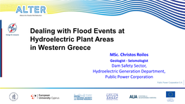 Dealing with Flood Events at Hydroelectric Plant Areas in Western Greece Msc