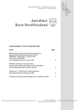 Amtsblatt Kreis Nordfriesland