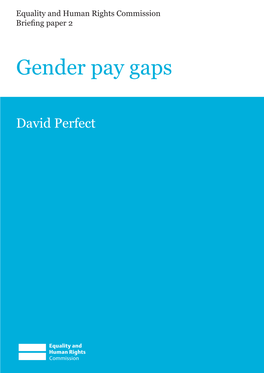 Gender Pay Gaps