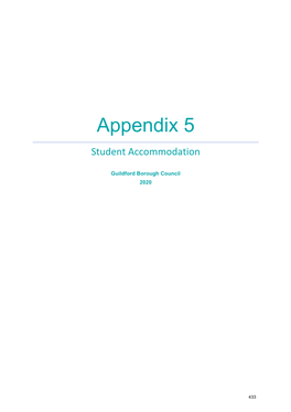 Appendix 5: Student Accommodation