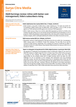 Surya Citra Media Buy (SCMA IJ) (Upgrade)